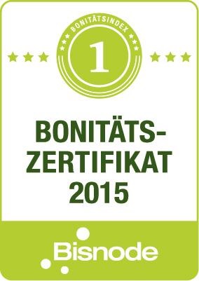 Bisnode CreditCheck 2015 Top Rating Silber