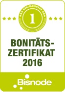 Bisnode CreditCheck 2016 Top Rating Silber